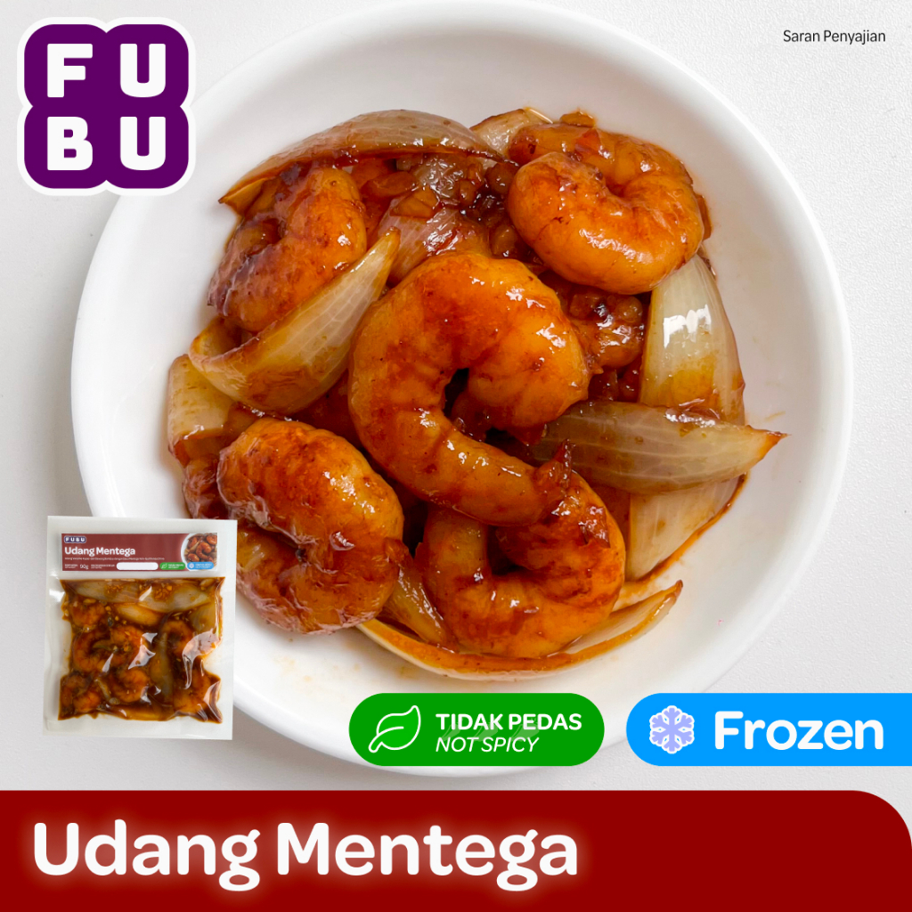 FUBU Udang Mentega - Udang Utuh Vaname Kupas Premium - Satu Porsi Lauk Instan Frozen Food