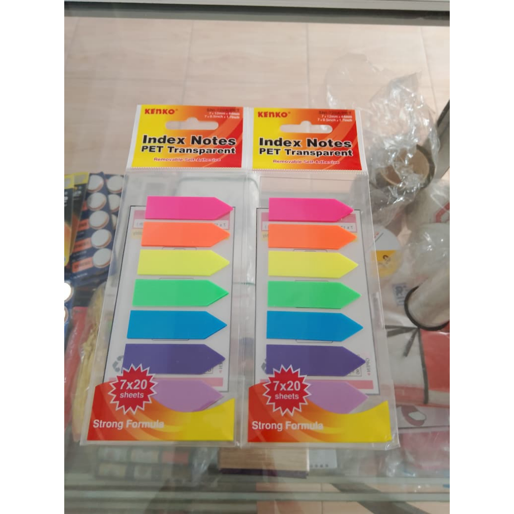 

INDEX PET KENKO SNI-720A PET / Transparent Sticky Note / Penanda kertas - 1 PAD