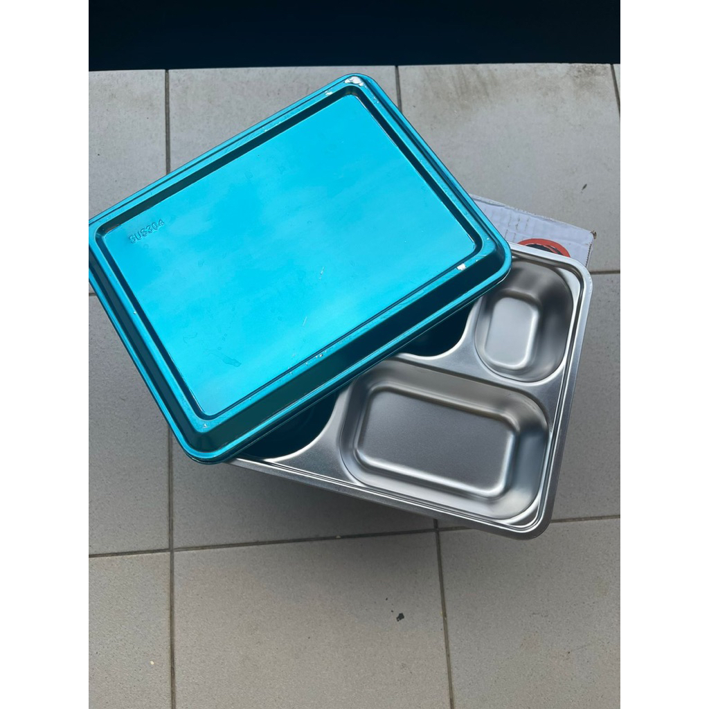 Food Tray T6 MBG Ompreng Stainless SUS304 5 Sekat