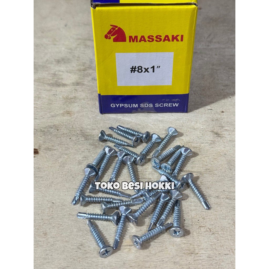 (1 Ons) Skrup Gypsum SDS Massaki / SDS Drywall Screws (6x1•8x1)