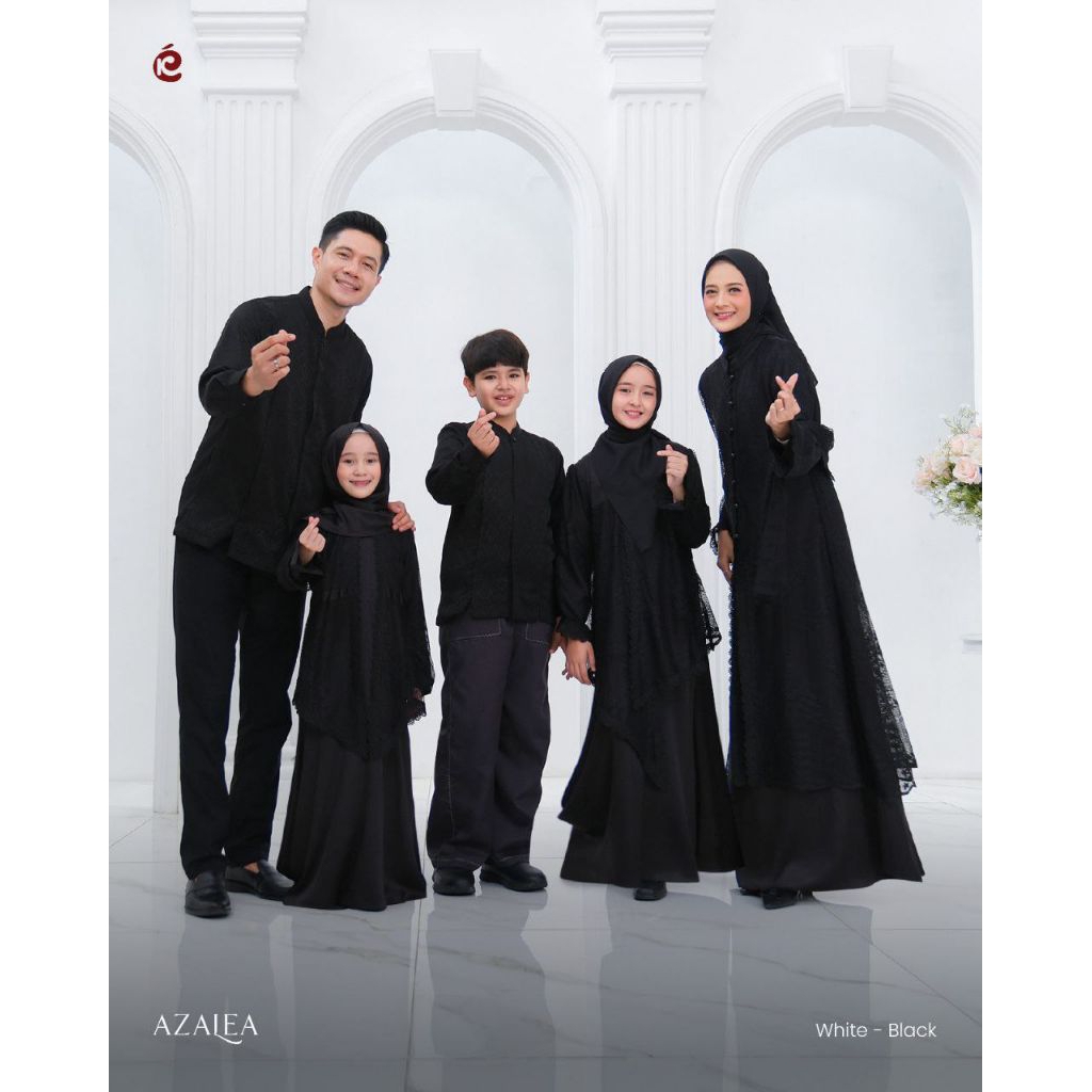 Baju Anak Hitam Koko Anak Gamis Anak Hitam Sarimbit Couple Lebaran Keke Azalea Black