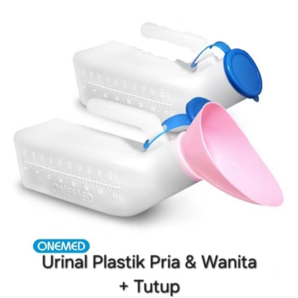Pispot Pria & Wanita + Tutup / Urinal Plastik