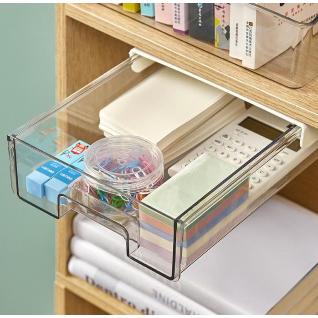 laci bawah meja / laci tempel bawah meja tempat penyimpanan serbaguna