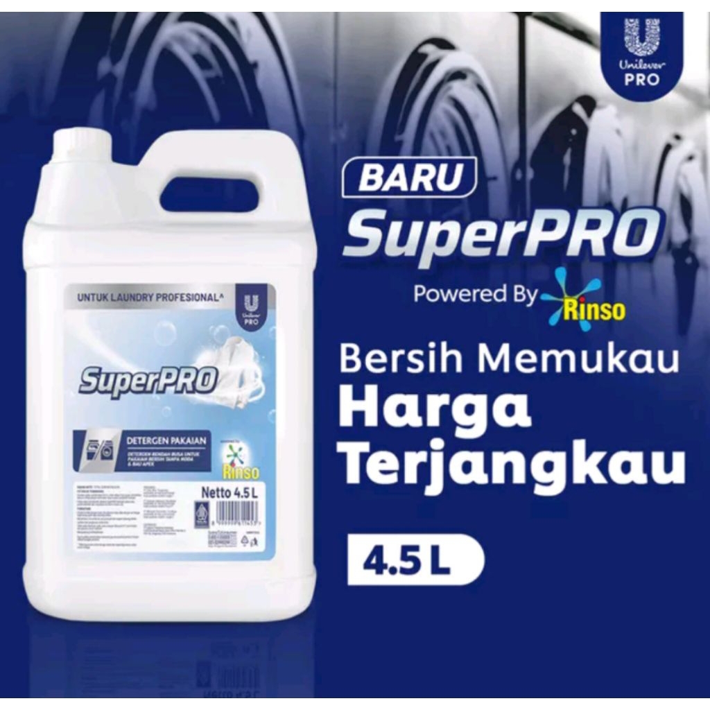 Rinso Superpro Deterjen Matic Cair Jerigen Original 4500ML