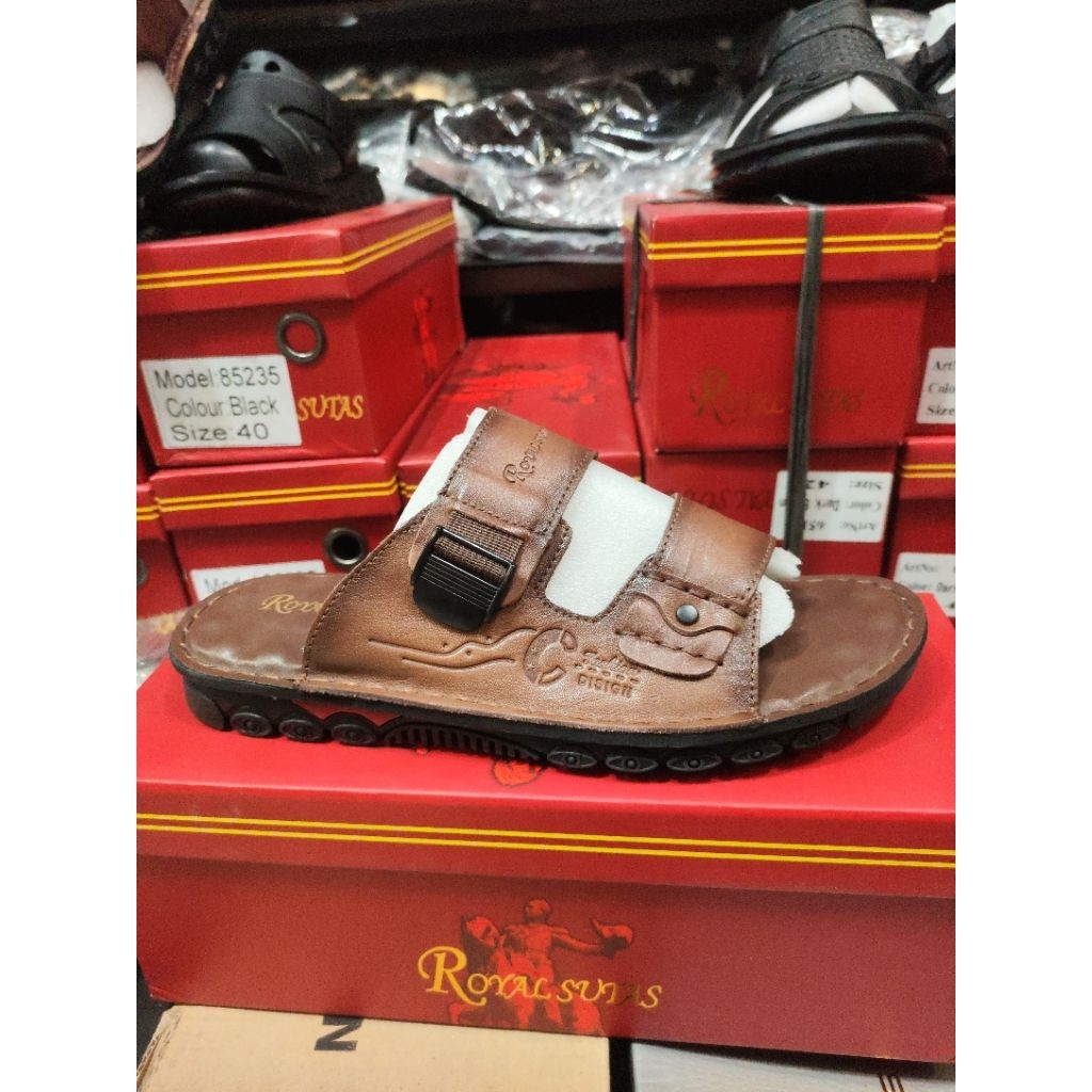 royal sutas sandal kulit asli impor china