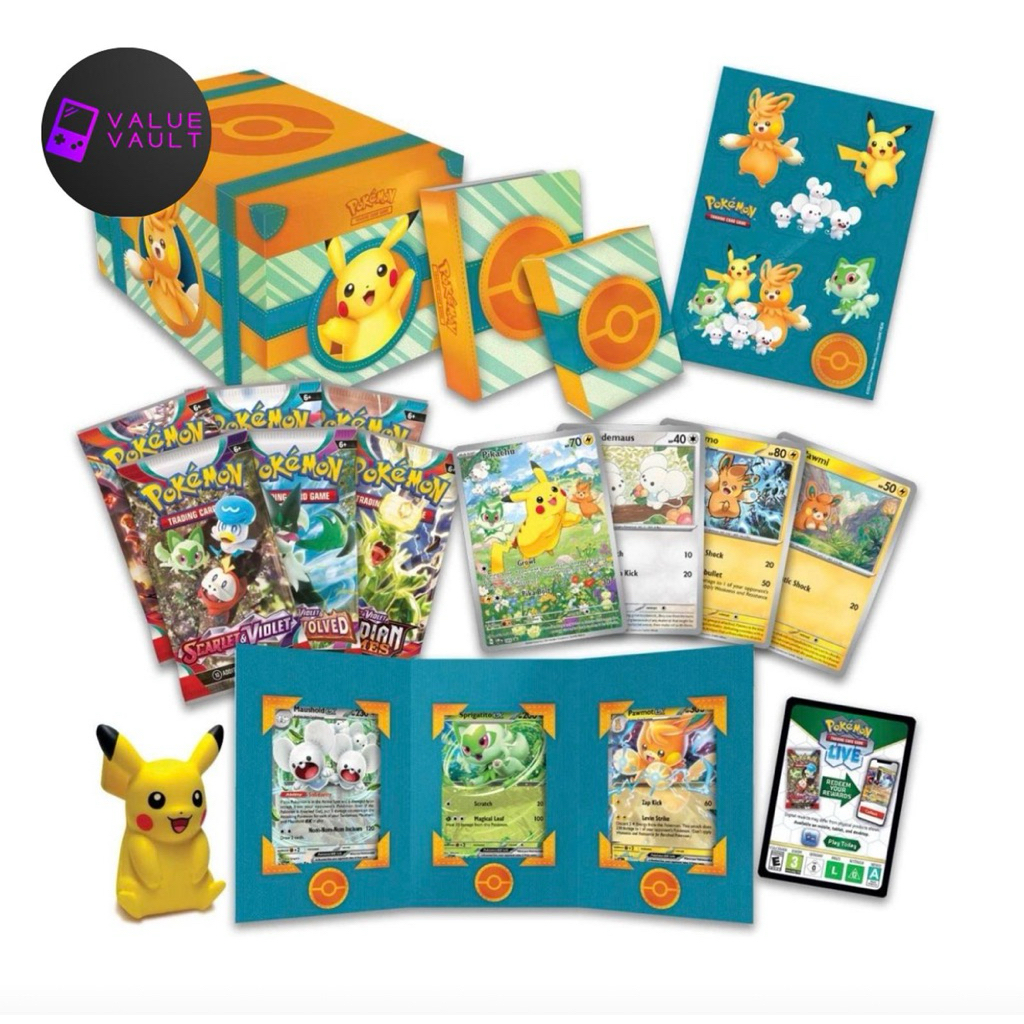 Pokemon TCG English Paldea Adventure Chest Pikachu Promo