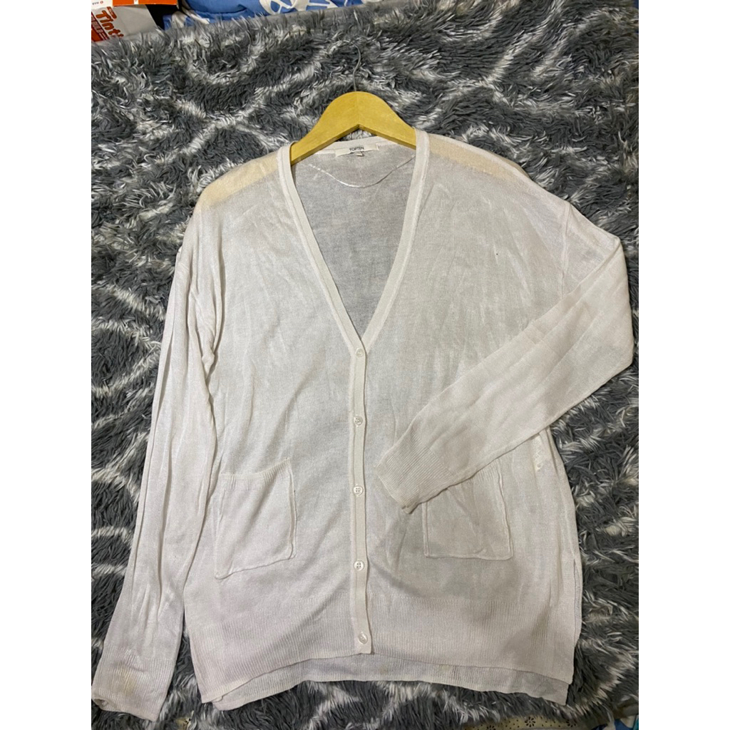 Cardigan putih/Putih BW/Cardigan second/topten/second brand