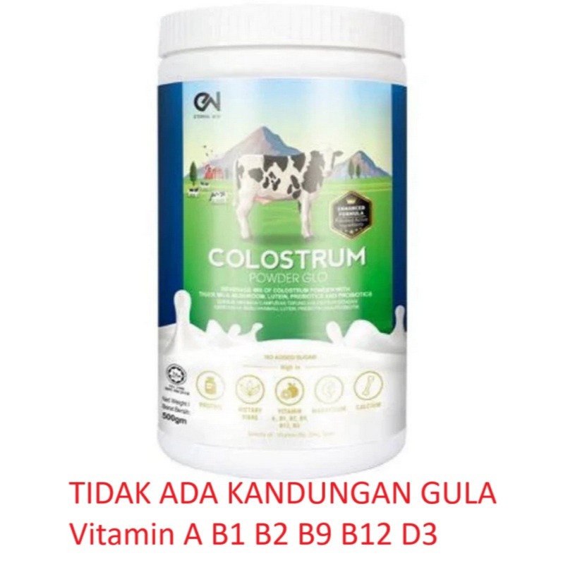 

Susu Colostrum Eternal Wise Colostrum Powder Glo 500g 500gr Susu Kolostrum Dietary Fibre Calcium Tidak ada Gula No Added Sugar