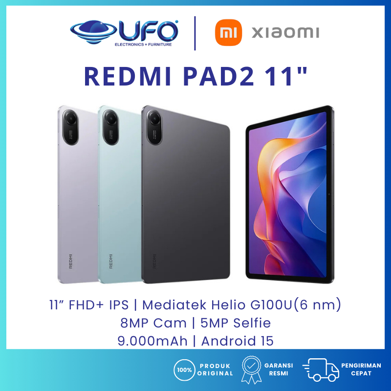 TABLET XIAOMI REDMI PAD 2 11" RAM4/128GB BARU WIFI - GARANSI RESMI