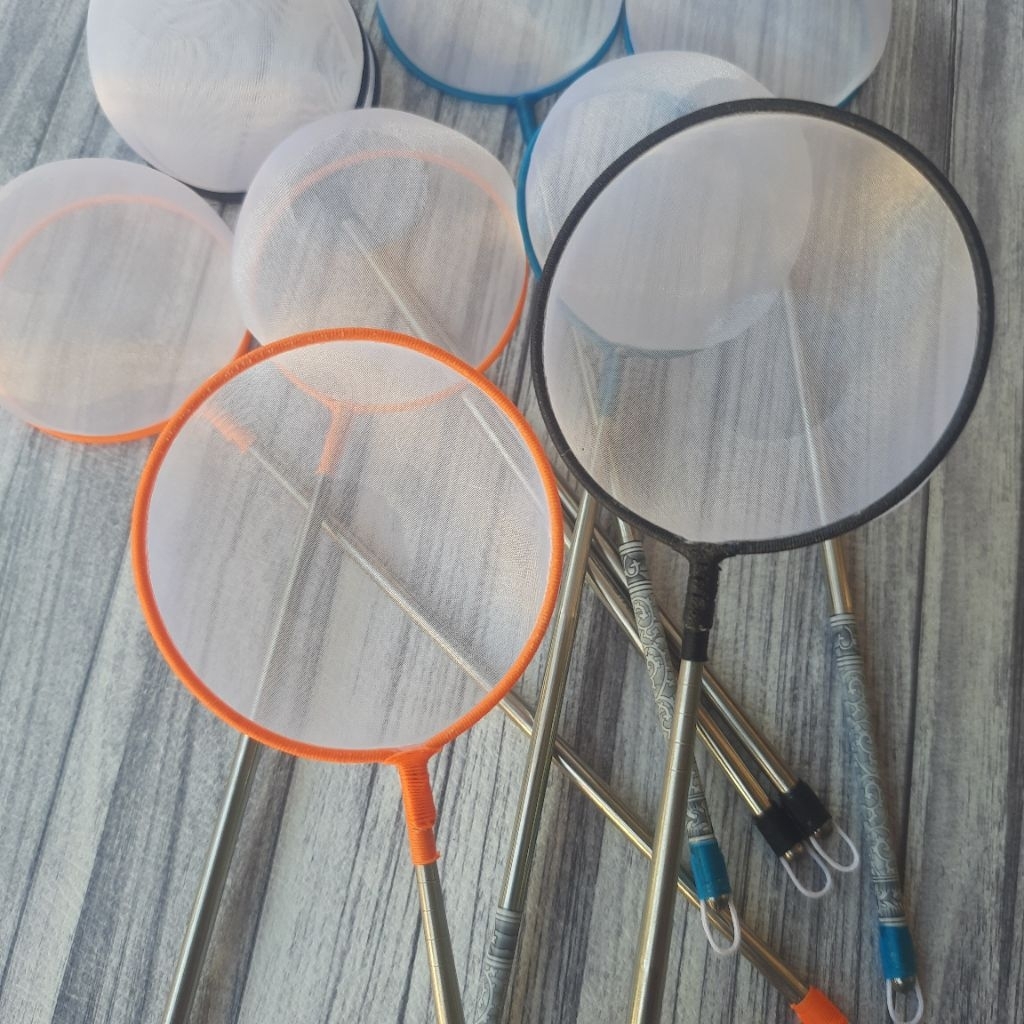 Seser/Serok ikan hias kecil lingkaran 7cm gagang stainless