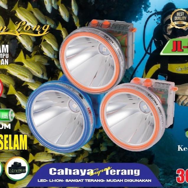 Jinlong 909/ 300W LED Senter Kepala Selam Waterproof