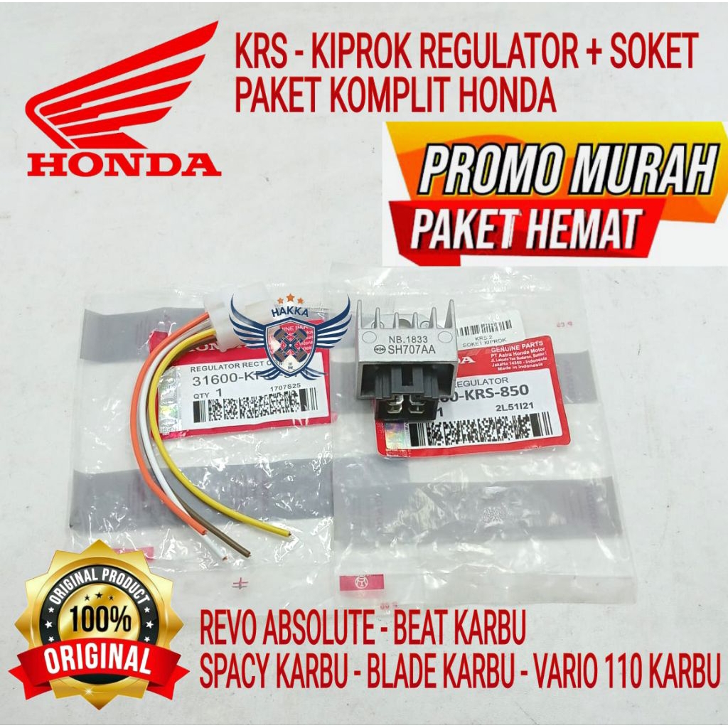 KRS ORIGINAL KIPROK + SOKET HONDA GL PRO, KIPROK HONDA GRAND, KIPROK HONDA LEGENDA, KIPROK HONDA PRI