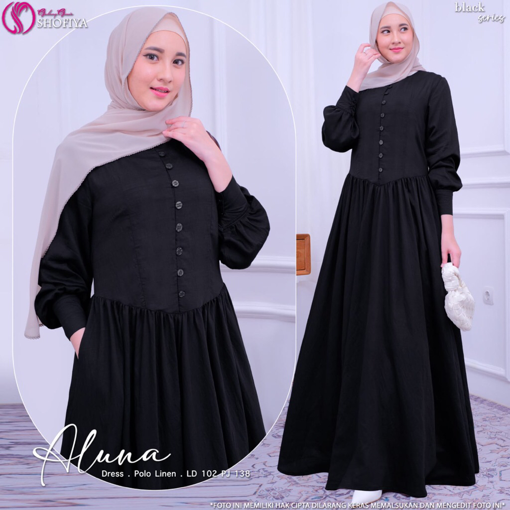 GAMIS DRESS ALUNA ORIGINAL BY SHOFIYA