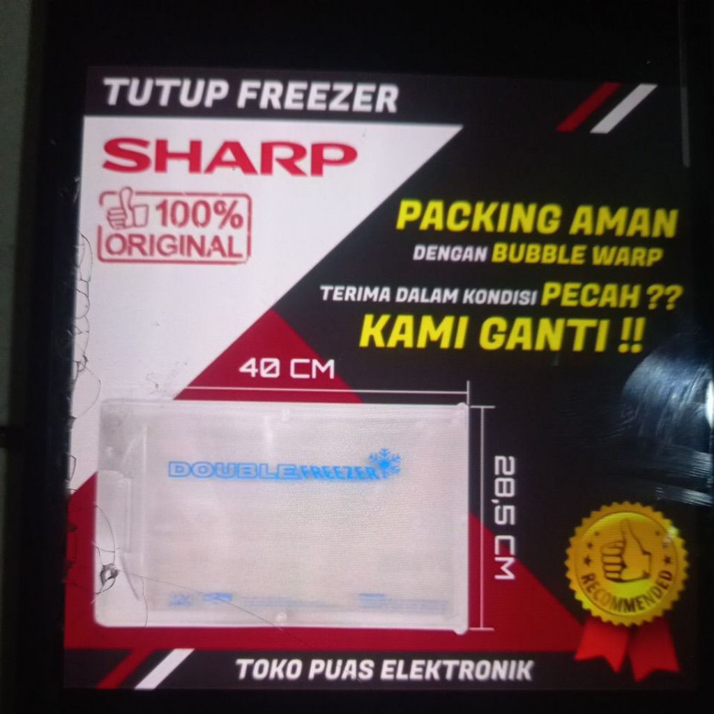 tutup frizer sharp doble frizer 1 pintu SJX 195/SJ X197 W DW