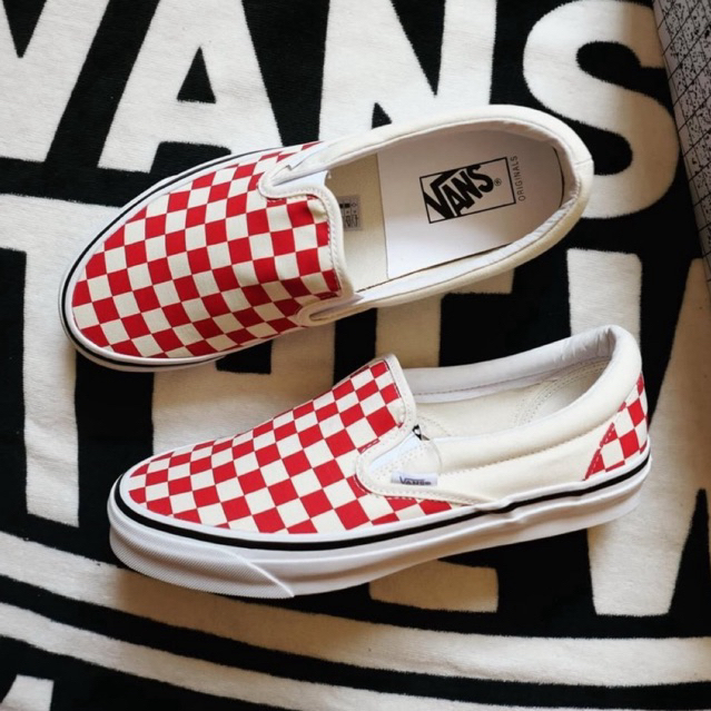 Vans Slip On Vault OG lX SS2020 Racing Red ( NON PIGSKIN ) Original Resmi Navya