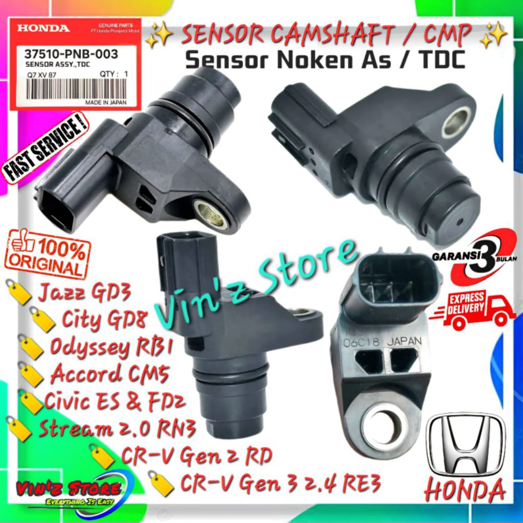 ORIGINAL SENSOR CAMSHAFT / NOKEN AS / CMP / TDC JAZZ GD3, CITY GD8, CRV GEN 2 GEN 3, ACCORD CM5, CIV