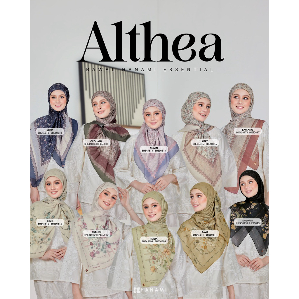 HANAMI HIJAB SEGIEMPAT SERES ALTHEA