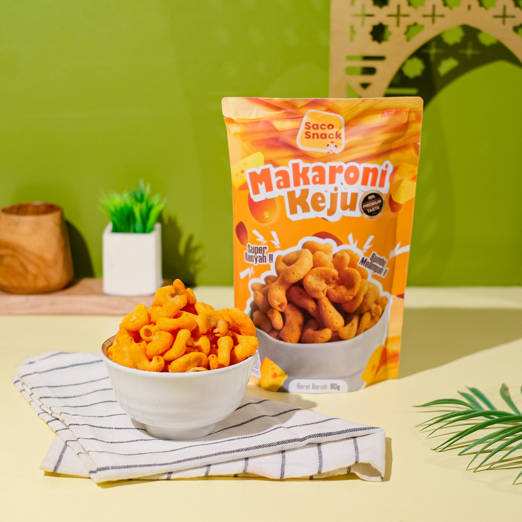 

Makaroni Keju Premium by SACO Snack - Sambel Congor/ Makanan ringan cemilan viral
