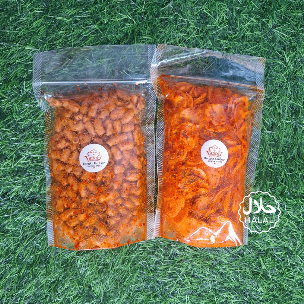 Bangkit Kautsar - Seblak Kering Pedas Daun Jeruk Gurih | Sebring Krupuk Makaroni Hitam Bantet Nagih