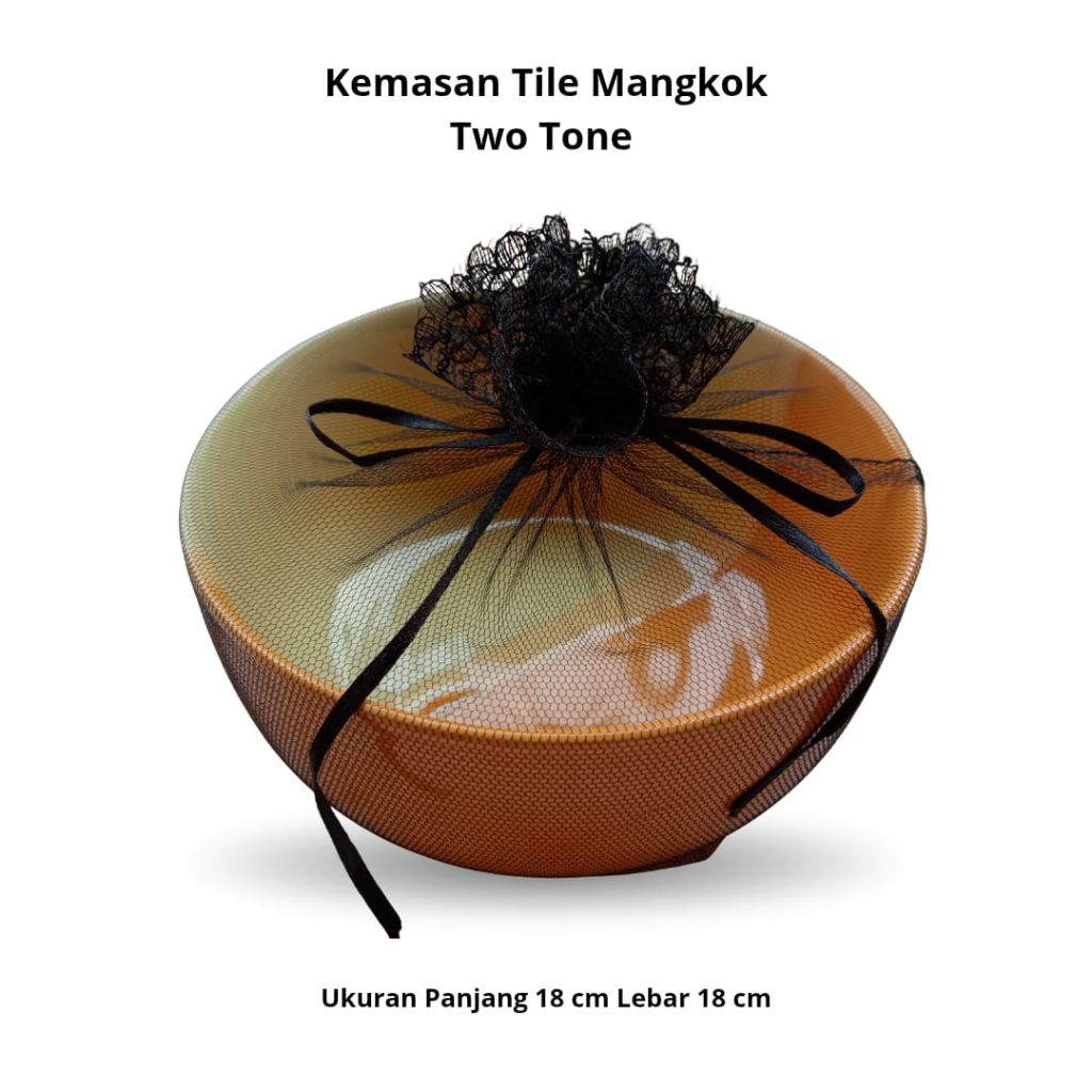 Kemasan tile mangkok two tone/kemasan tile/tile cantik/bungkus souvenir/kemasan tile