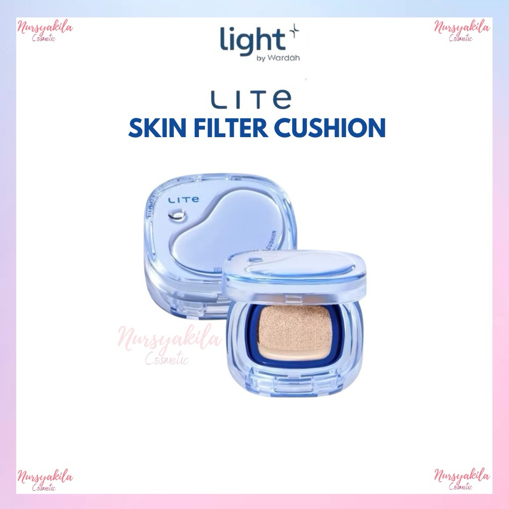 Wardah Lite Skin Filter Cushion SPF 40 PA+++ 11 g - Make Up Ringan Tahan Lama - Flawless Coverage - 