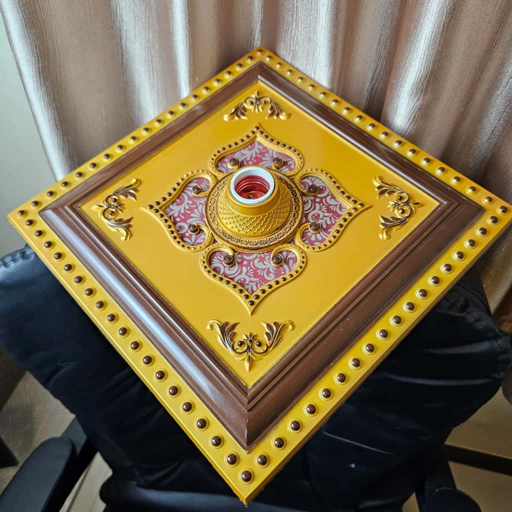 FITING Hias Besar Bintang/KOTAK Ornamen Plafon PVC 30cm/fitting lampu plafon 30x30