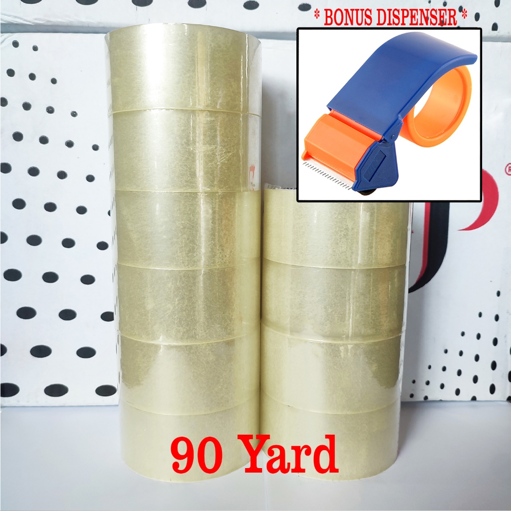

[BONUS DISPENSER] 10 PCS Lakban Bening 45 x 90 yard Ekonomis - Lakban Packing - Jago Pack Indonesia