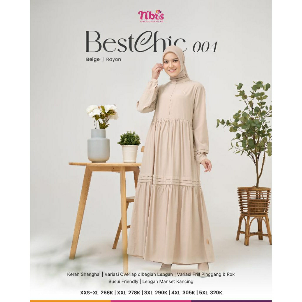 BESTCHIC 004 GAMIS DEWASA NIBRAS TERBARU