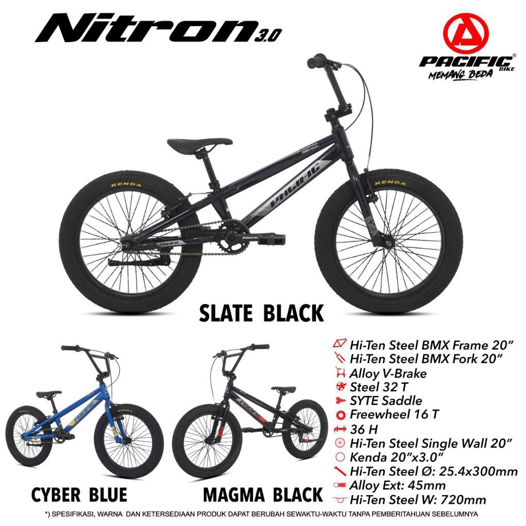 SEPEDA BMX ANAK PACIFIC 20 INCH NITRON 3.0 HI-TEN STEEL MURAH ASLI ORIGINAL REMAJA DEWASA ANAK 8 9 1