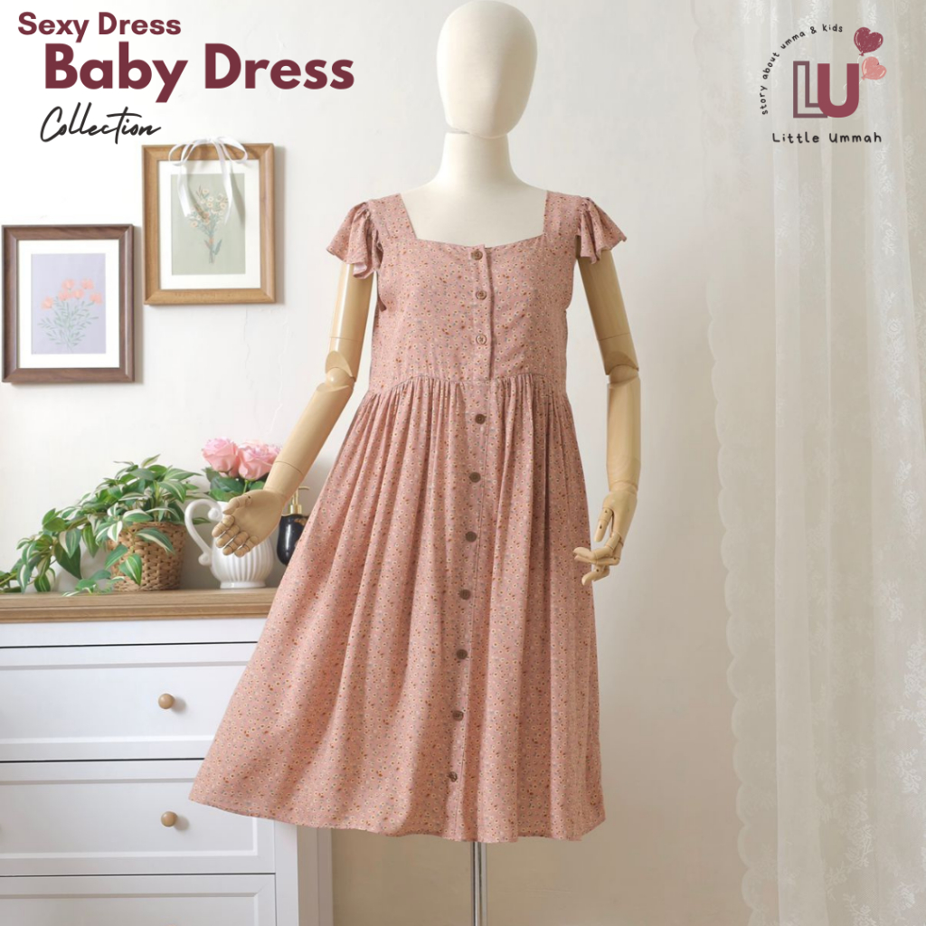 Little Ummah  - MyBEB DRESS Home Dress Rayon Sexy Pakaian Wanita Baju Tidur Sexy Daster Busui