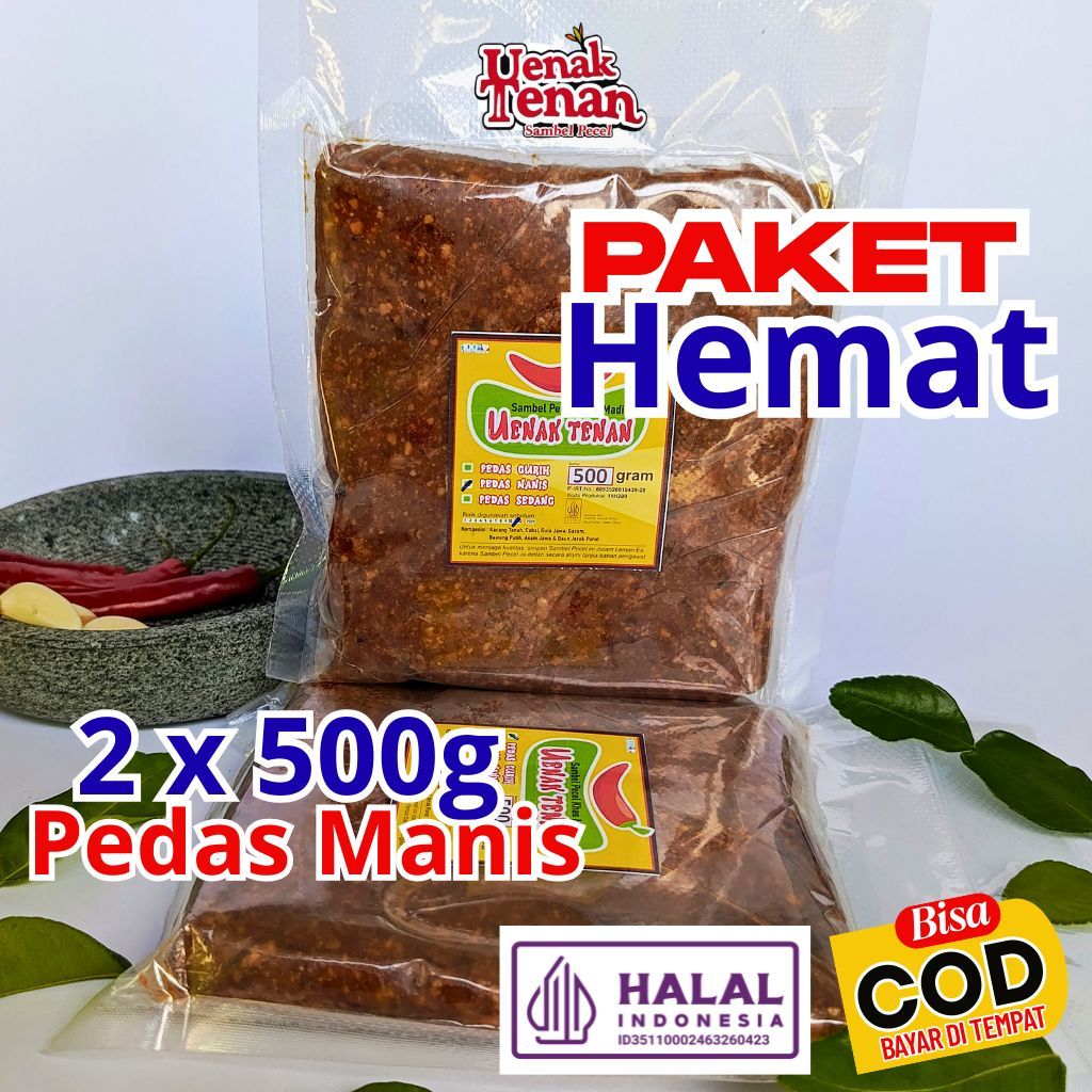 

Bundling Sambel Pecel Madiun Asli 2 x 500g Pedas Manis