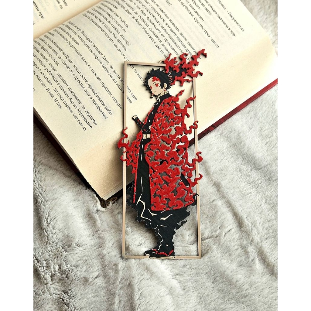 

Tanjiro (Framed) - Demon Slayer Bookmark Penanda Buku Karakter Pembatas Buku