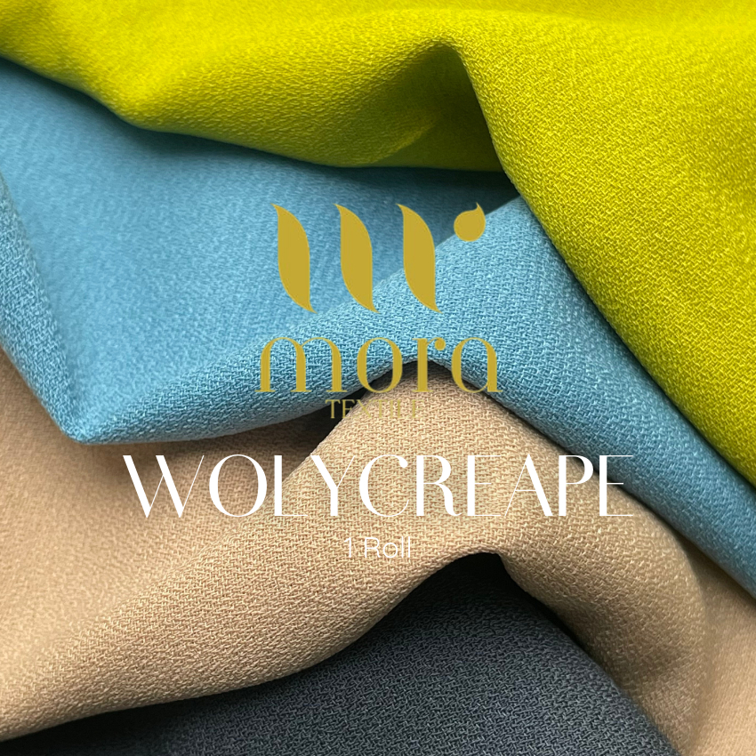 Kain WollyCreape 1 Roll Quality Premium - Bahan Arahan Gamis Hijab