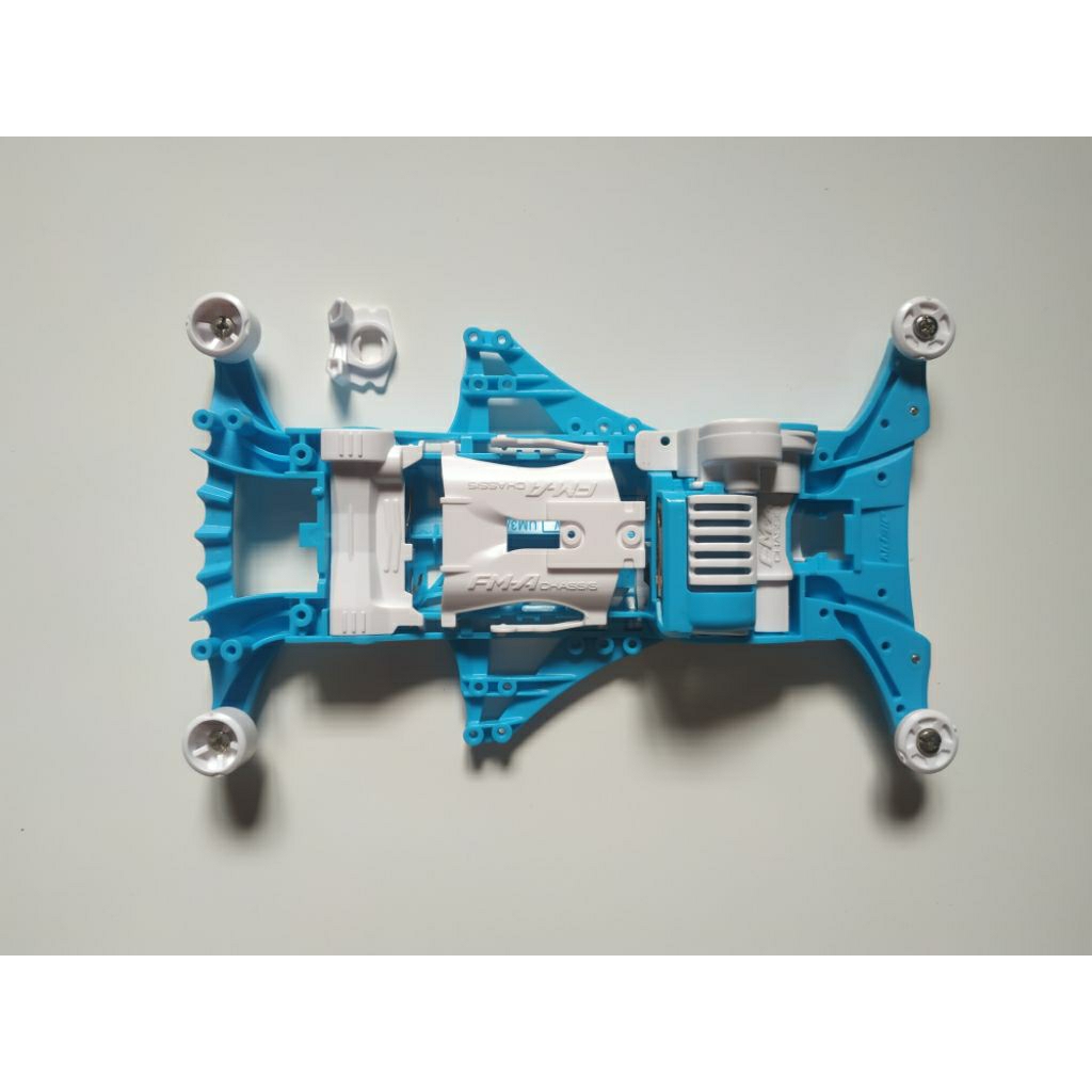 Chassis Tamiya FMA Light Blue Gear Box Putih - Sasis FM A - Rep