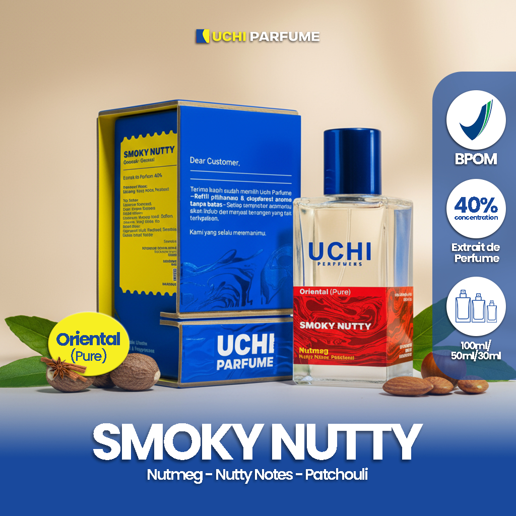 Uchi Parfume | Smoky Nutty | Oriental (Pure) | 30ml 50ml 100ml | Extrait de Parfum