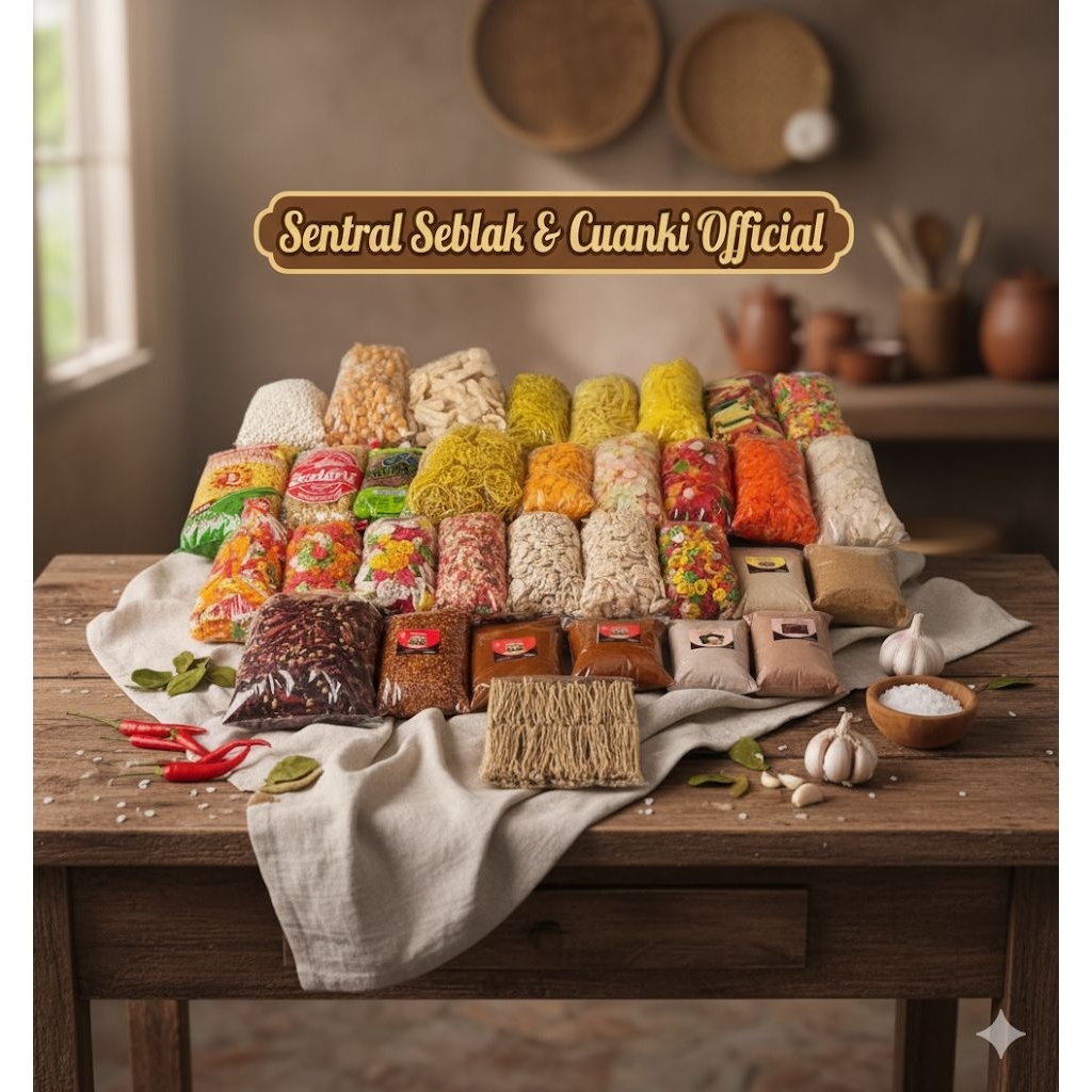 Kerupuk seblak mentah 1kg aneka macam kerupuk & toping baso aci