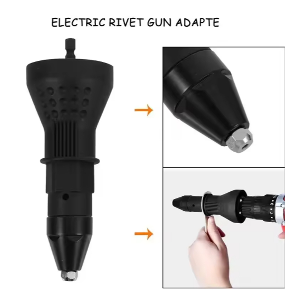 Rivet Cordless Adaptor for Cordless Drill Rivet Gun Tool Adapter 2 Colour Random