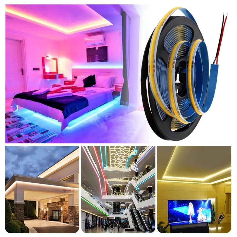 Lampu Strip LED Estetik 24V LED Strip COB 24V Panjang 10m