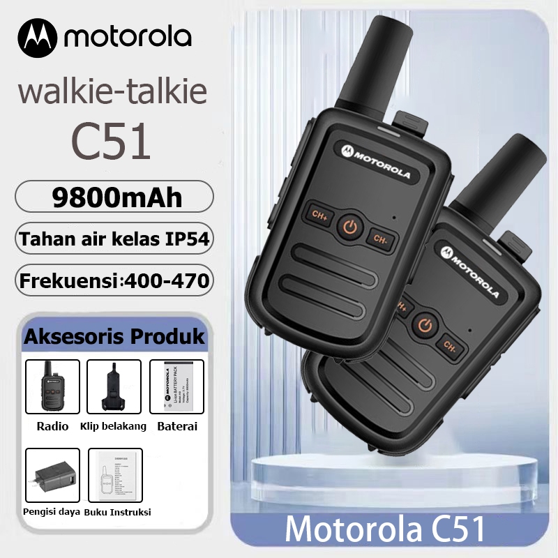 HT Motorola adaptor Radio dua arah, Mini portabel kekuatan tinggi Walkie Talkie profesi FM pemancar 