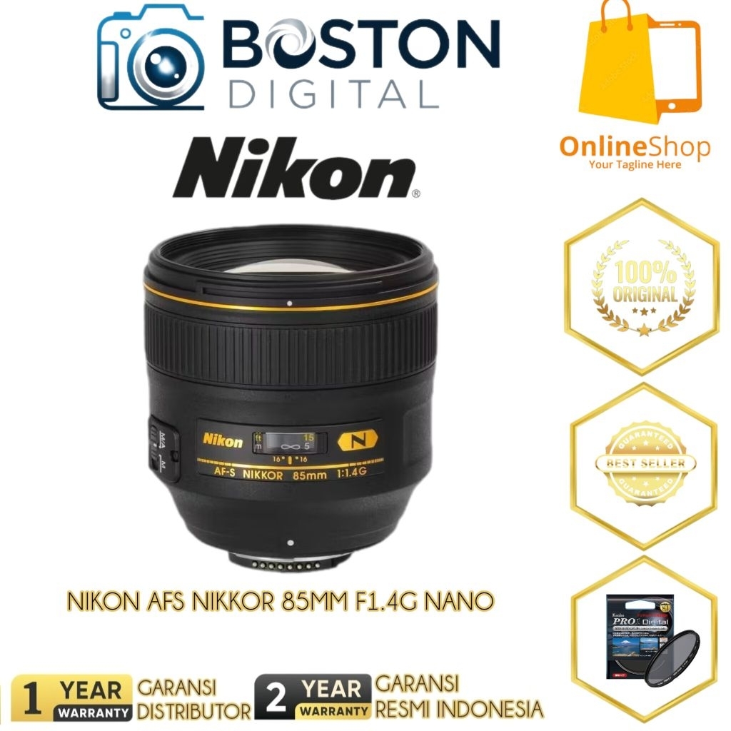 LENSA NIKON AFS NIKKOR 85MM F1.4G N / NIKON AFS 85MM F1.4