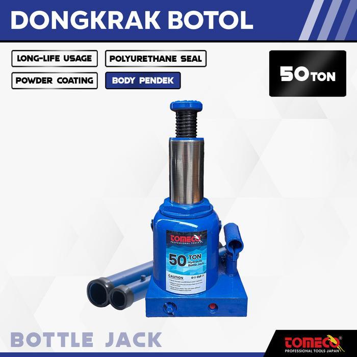 Dongkrak Botol 50Ton Body Pendek Tomeco Hydraulic Bottle Jack