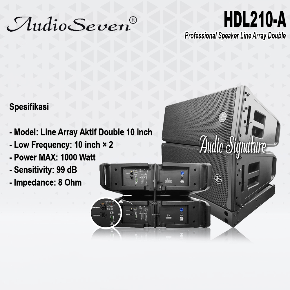 Speaker Aktif Line Array 2 x 10 Inch AUDIO SEVEN HDL 210A | HDL210A | HDL 210 A Original