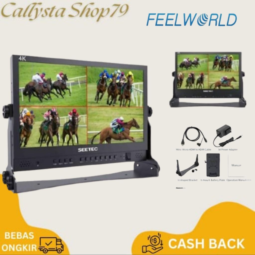 FEELWORLD ATEM 156 BROADCAST MONITOR WITH CASE