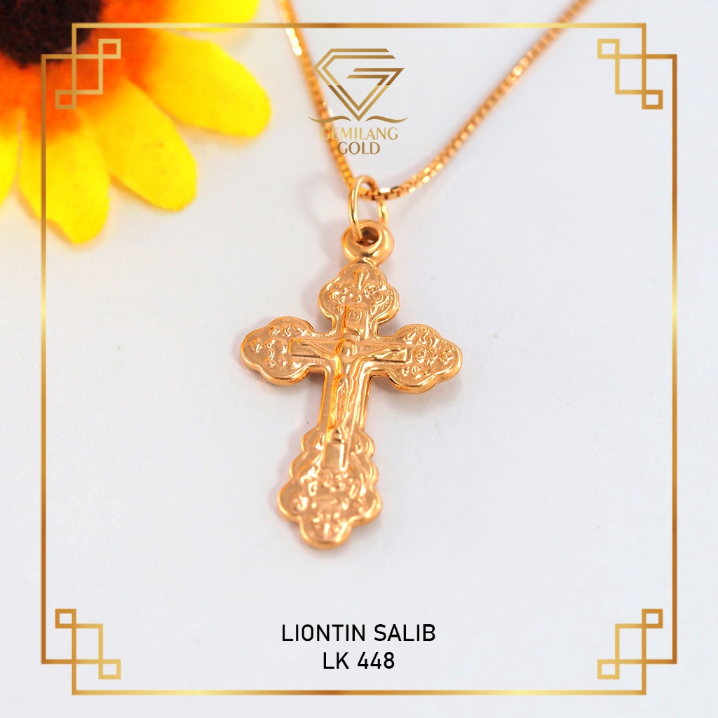 Liontin Emas Salib Hope Style Gold 8K/375 - Gemilang Gold ID - LK 488