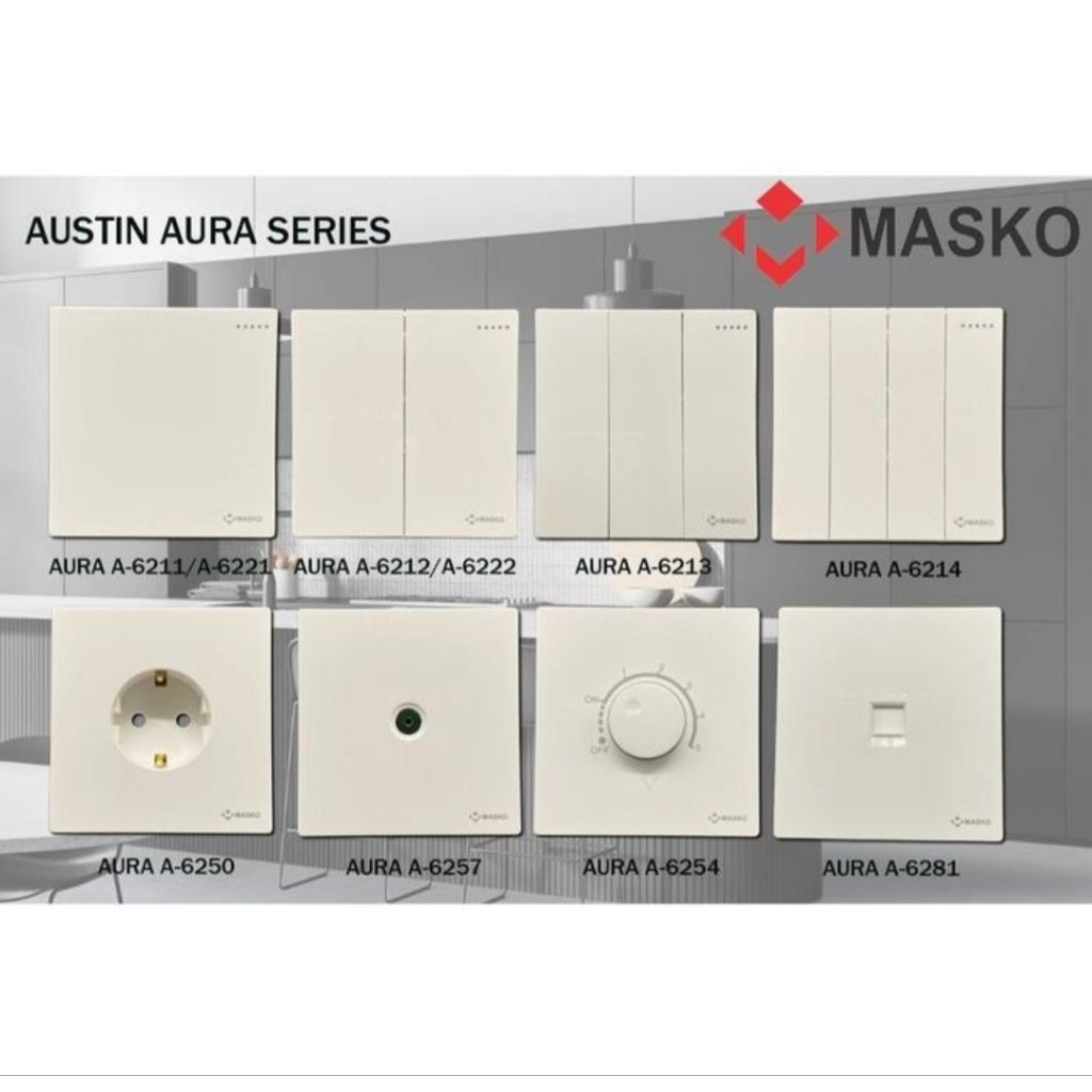 Masko Saklar Minimalis Slim AURA SERIES SLIM