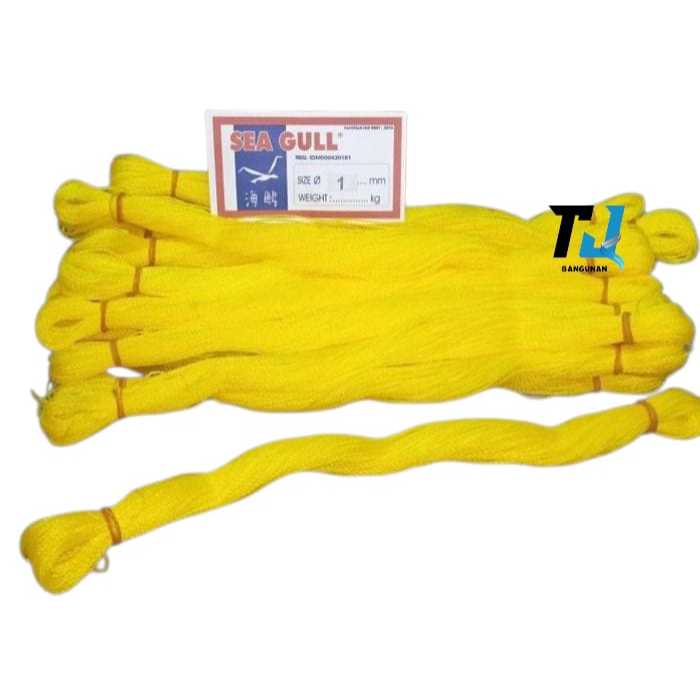 Tampar Tambang Kecil Tali Kenur 1 mm Plastik Tukang Bangunan Merk Seagull [ harga per 1 ikat ]