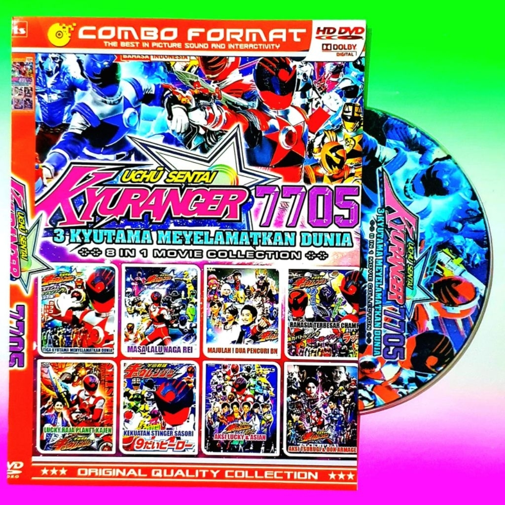 KASET DVD ANAK COWOK KYURANGER DUBBING BAHASA INDONESIA