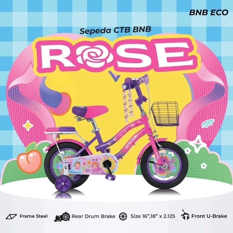 SEPEDA ANAK PEREMPUAN CTB ROSE BY BNB