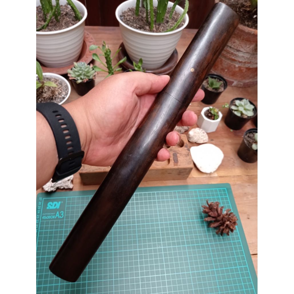 Pisau Koleksi Handmade Baja D2 – Shirasaya Style Kayu Polos