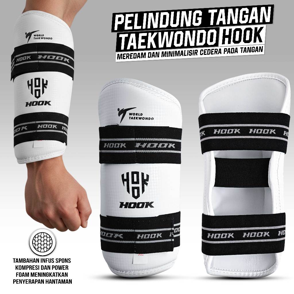 Pelindung Tangan Arm Guard Taekwondo Hook Kyorugi Pelindung Tangan Taekwondo Hook Arm Protector Taek